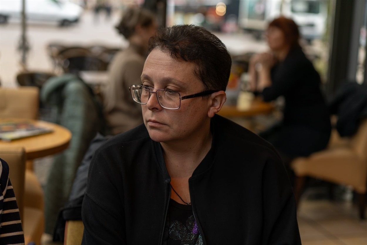 Оксана Ніколаєва ділиться думками про війну з німецькими журналістами